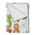 thumbnail image 2 of Number Soft Flannel Fleece Throw Blanket, Mathematical Signs and Characters School Elementary First Grade Education Pattern, Cozy Plush for Indoor and Outdoor Use, 70" x 90", Multicolor, by Ambesonne, 2 of 5