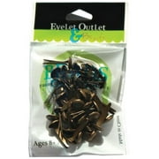 Eyelet Outlet Round Brads 8mm 40/Pkg-Brushed Brass
