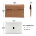 thumbnail image 5 of Laptop Bag PU Leather Briefcase for Macbook Air Pro 13 M1 Case Notebook Bag for HP for Xiaomi Air 13 Pro 14 Inch Luxury Laptop Cover (Dark Brown,For 13.3 inch), 5 of 7