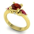 thumbnail image 2 of Diamond-Capitals 2.50 Carat Round Cut Garnet Gemstone Wonderful Engagement Ring for Girls 14K Yellow Gold Size 6, 2 of 8