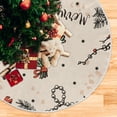 thumbnail image 5 of FMSHPON Bouquet of Mistletoe Xmas Christmas Tree Skirt Stand Mat for Holiday Party Decoration Indoor Outdoor 36 inches, 5 of 6