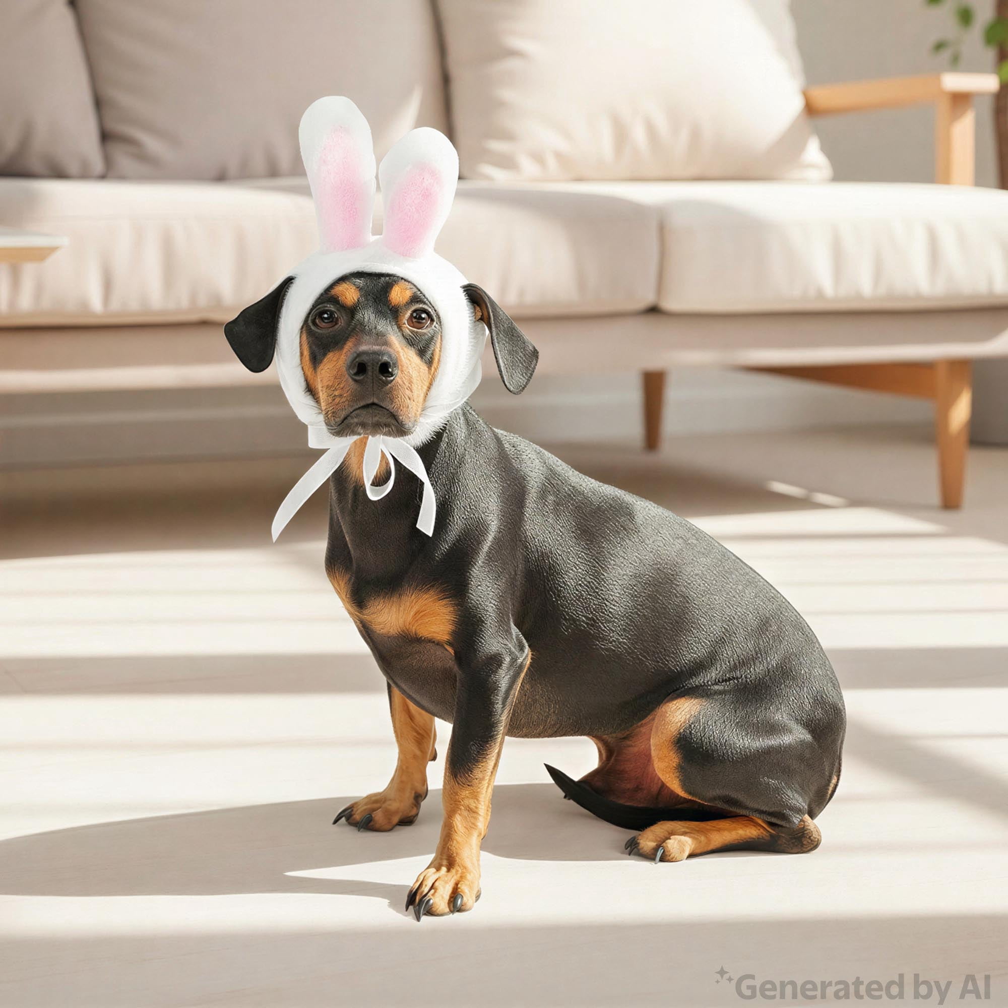 Vibrant Life Easter Bunny Ears for Cats & Dogs, White, S