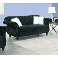 thumbnail image 4 of 93 Inches Nailhead Trim Velvet Sofa with Crystal Tufting, Black, 4 of 5
