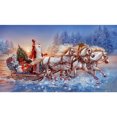 thumbnail image 1 of Hilo de bordar Eco-algodón completo 11CT Punto de cruz de caballo de Papá Noel contado FLhrweasw Nuevo, 1 of 9