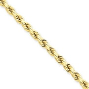 14k Yellow Gold 4mm D/C Rope with Lobster Clasp Chain