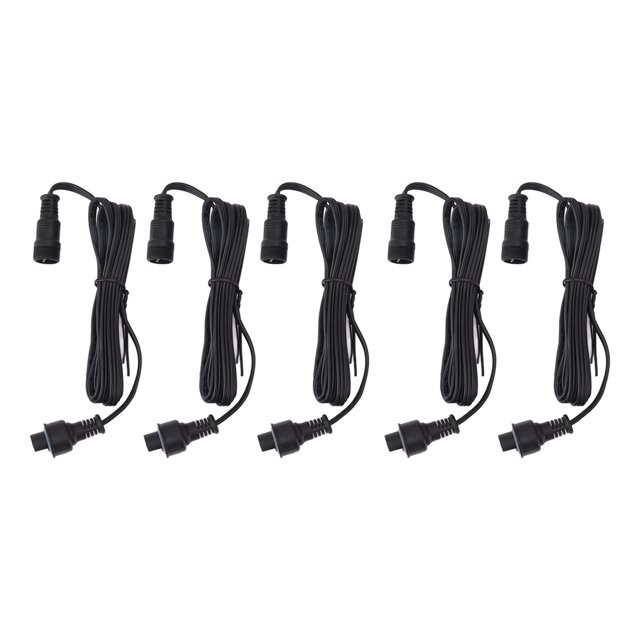 Rallonge de Jardin, 5 Pcs 4.9 Pieds Lumière de Terrasse LED Câble d'Extension Extérieur Rallonge Apparence Frappante