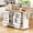 White, variant on DTTRA 56" Kitchen Island with Drop Leaf & Power Outlet, Rolling Kitchen Cart on Wheels with 6 Drawers, 4-Door Shelves & Rubber Wood Top, Mobile Storage Cabinet for Kitchen & Dining Room, White