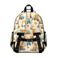 thumbnail image 3 of Excavator and Road Barrier Beige Cute School Backpack Bag for School with Padded Back and Adjustable Shoulder Straps 15.25"x11.5"x5.25", 3 of 5