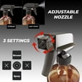 thumbnail image 5 of Nylea Empty Glass Spray Bottle for Plants (16oz) | Durable & Refillable Amber Spray Bottles for Cleaning Solutions - Essential Oil Spray Bottle w/Sturdy Mist, Stream Sprayer & Resistant Nozzle (1PC), 5 of 7