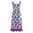 thumbnail image 4 of Bajo Vestido Pantalones Cortos Mujeres Casual Cuello Redondo Impresión Bolsillos sin Mangas Vestido Vestido Corto para Mujeres Verano, 4 of 5