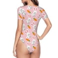 thumbnail image 4 of Naloa Rabbit And Carrot Women's Short-Sleeved Onesie, One-Piece Swimsuit for Parties, dates, clubs - Large, 4 of 9
