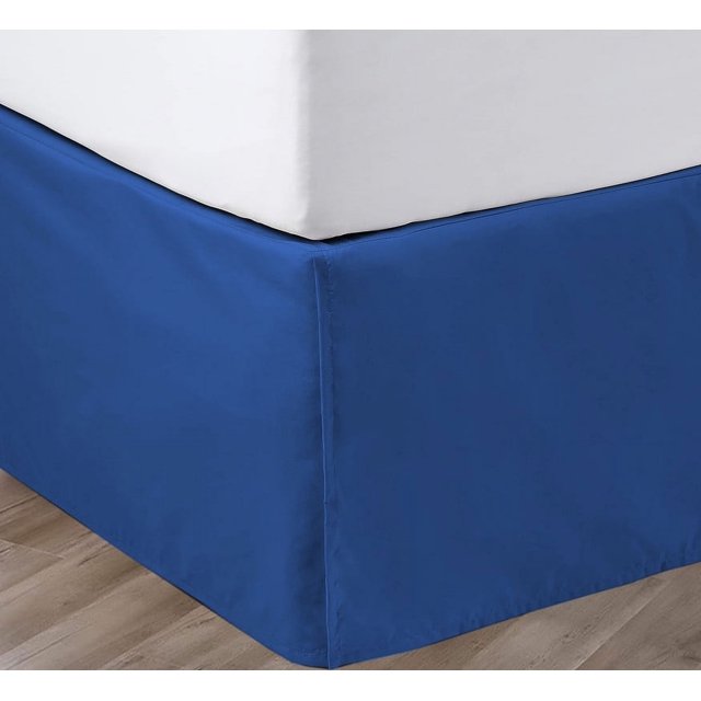 SGI Bedding 16 Inch Pleated Bed Skirt | Microfiber Bed Skirt | Fade Resistant, Wrinkle Free, Anti-static, Decorative, Extra Storage Space, Clutter-Free | California King, Egyptian Blue