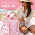 thumbnail image 4 of Fit + Fresh Insulated Grocery Tote Bag, Large Leak-Resistant Reusable Cooler, Pink Gingham, 4 of 6