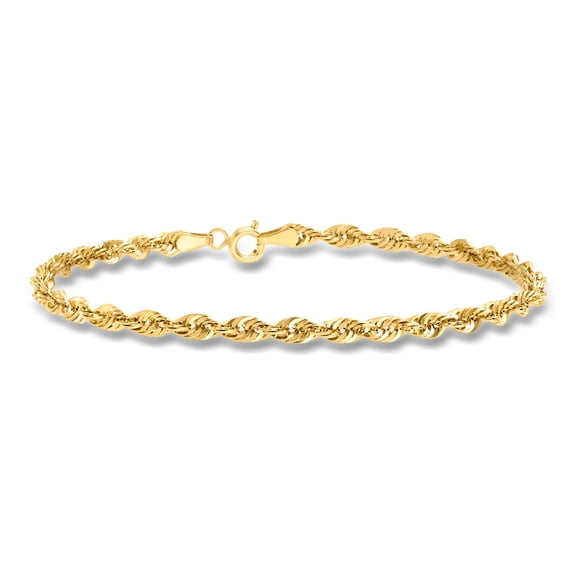 Ross-Simons 14kt Yellow Gold 3.2mm Rope-Chain Bracelet, Women's, Adult