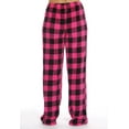thumbnail image 2 of Just Love Women's Fleece Pajama Pants - Soft and Cozy Sleepwear Lounge PJs (Buffalo Plaid Fuchsia / Black, X-Small), 2 of 2