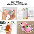 thumbnail image 4 of SaniMore for iPhone 13 6.1" Magnetic Case Support Wireless Charging, Soft Silicone & Hard Plastic Frame Built-in 36 Grain N52 Magnets Heavy Duty Full Body Protective Shell, Rainbow, 4 of 7
