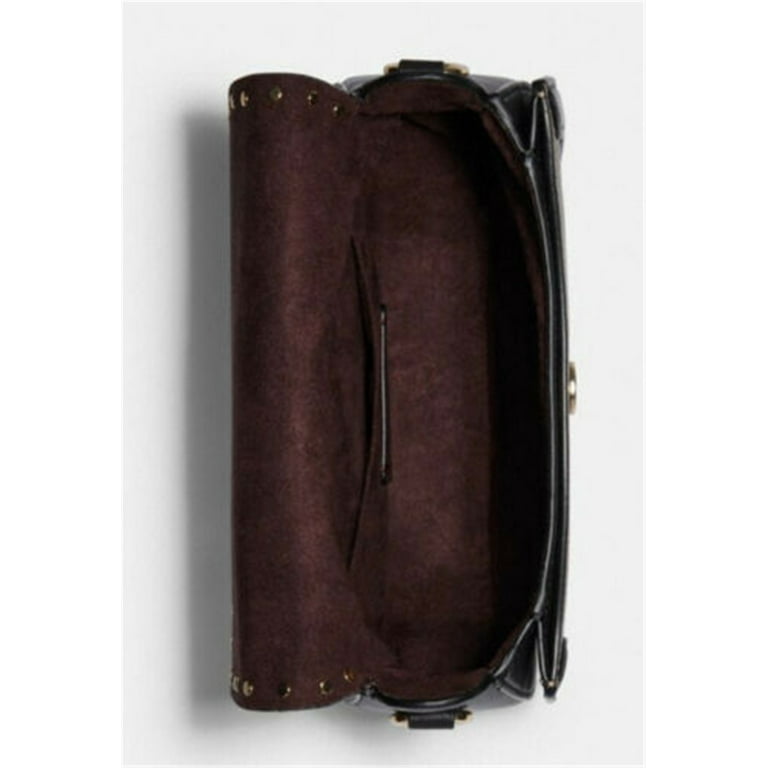 Georgie saddle bag in colorblock signature canvas with 2025 rivets
