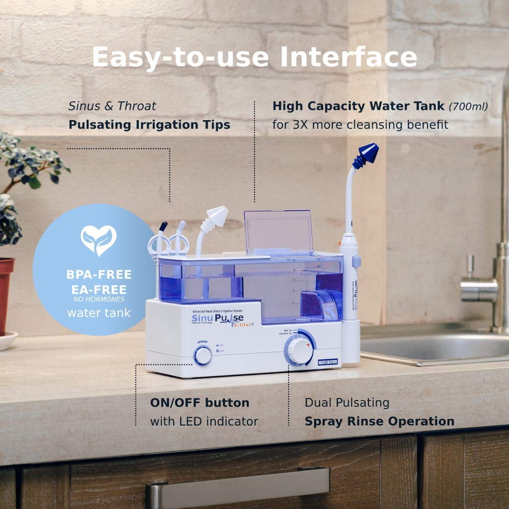 SinuPulse Elite Advanced Nasal Sinus Irrigation System with Bonus eBook by Dr. Robert S. Ivker