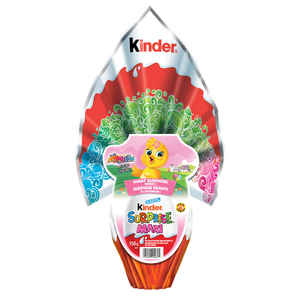 Kinder Surprise Milk Chocolate Maxi Easter Egg with Toy, Pink Edition, 150 grams, Pink, 150g