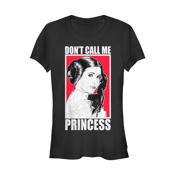 Junior's Star Wars Bold Don't Call Me Princess Leia Graphic Tee Black 2X Large