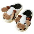 thumbnail image 2 of Christmas Fall Long Sleeve Cute Slippers for Unisex Black Kids Shoes House Bedroom Home Cartoon Cow Cotton Winter Indoor Outdoor Boys Girls, 2 of 9