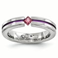 thumbnail image 1 of Edward Mirell Bande de 4 mm en Titane Rhodolite Grenat et Anodisé Taille 8, 1 of 4