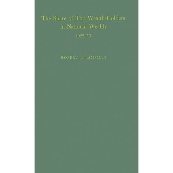 The Share of Top Wealth-Holders in National Wealth 1922-56, (Hardcover)