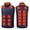 Blue, variant on Men's USB Heated Vest 26 Heating Zones Carbon Fiber Heating Waistcoat, 3 Temp Levels Stand Collar Washable Winter Warm Jacket - Battery Not Included