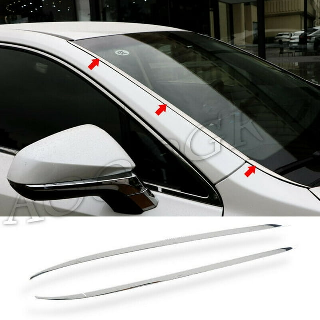 2pcs Chrome Front Windshield Molding Strip Trim for Lexus NX200T 300H 2015-2017-