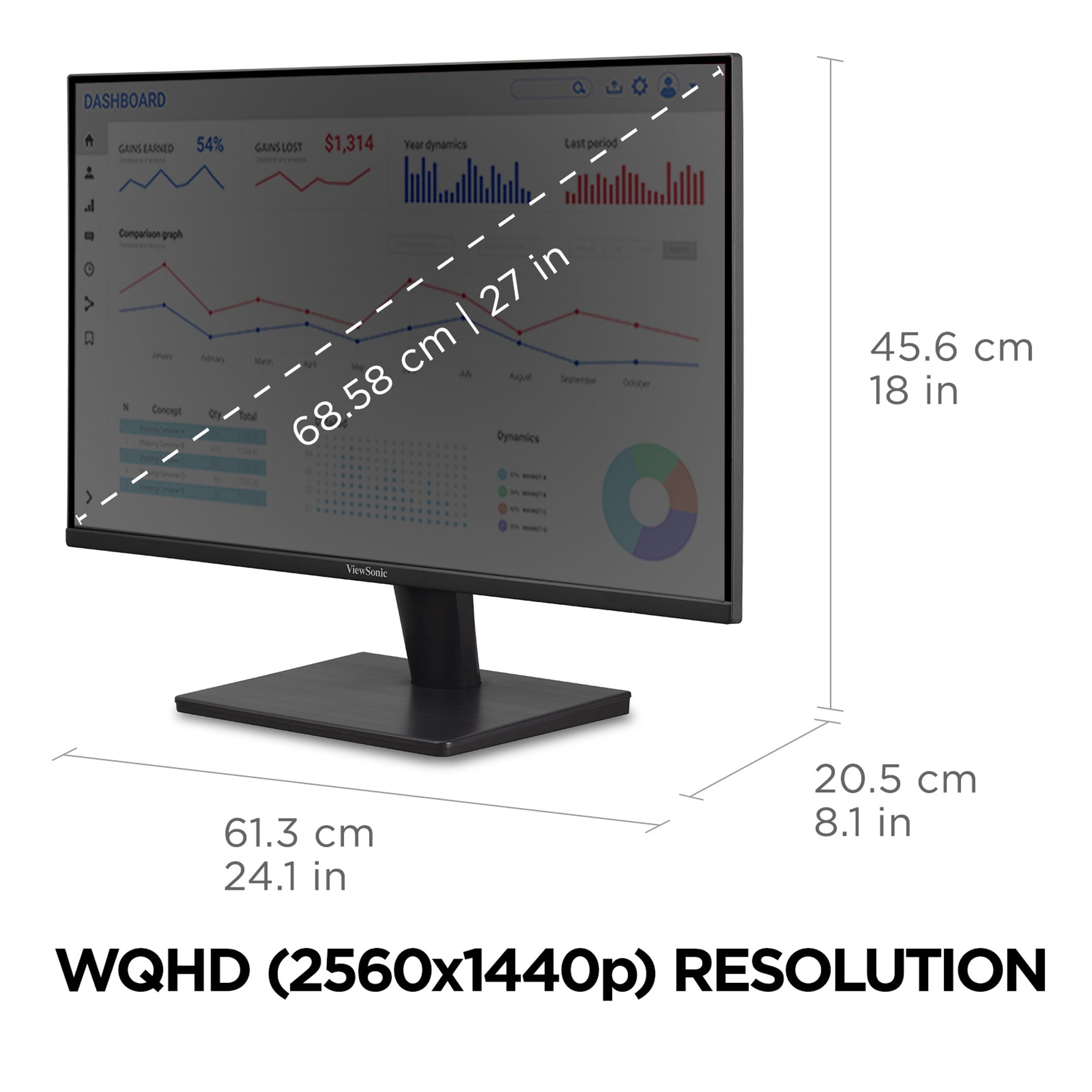 ViewSonic VA2715-2K-MHD 27" 1440P Adaptive Sync Gaming Monitor