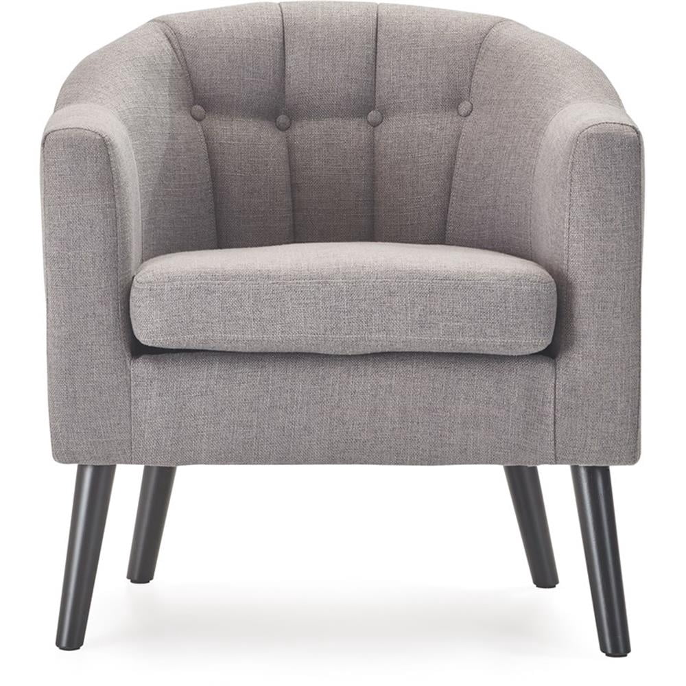 Adore Decor Ivey Modern Tufted Fabric Accent Chair in Gray