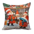 thumbnail image 5 of 5 PCS Christmas Pillow Covers 18x18 Inch Christmas Tree Decorative Throw Pillows Winter Christmas Decor for Home Couch, 5 of 5