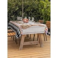 thumbnail image 2 of Easter Bunny Eggs Outdoor Tablecloth - 52x70 Inch Rectangle Dining Table Cover, Spring Flowers Rabbits Farmhouse Buffalo Plaid Waterproof Outdoor Table Cloth with Umbrella Hole & Zipper for Patio, 2 of 7