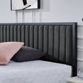 thumbnail image 5 of Taomika Queen Size Modern Faux Leather Upholstered Platform Bed, Grey Bed Frame, 5 of 7
