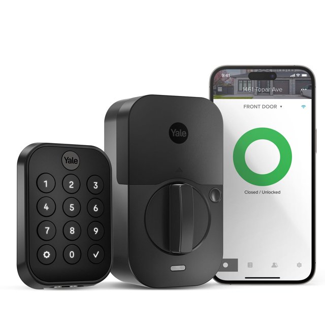Cerradura de puerta de entrada inteligente sin llave Yale Security YRD430-WF1-BSP