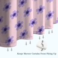 thumbnail image 6 of Strawberry and Leaf White Pattern Modern Waterproof Shower Curtain Set with 12 Hooks, Washable Decorative Bathroom Shower Curtain, 6 of 6