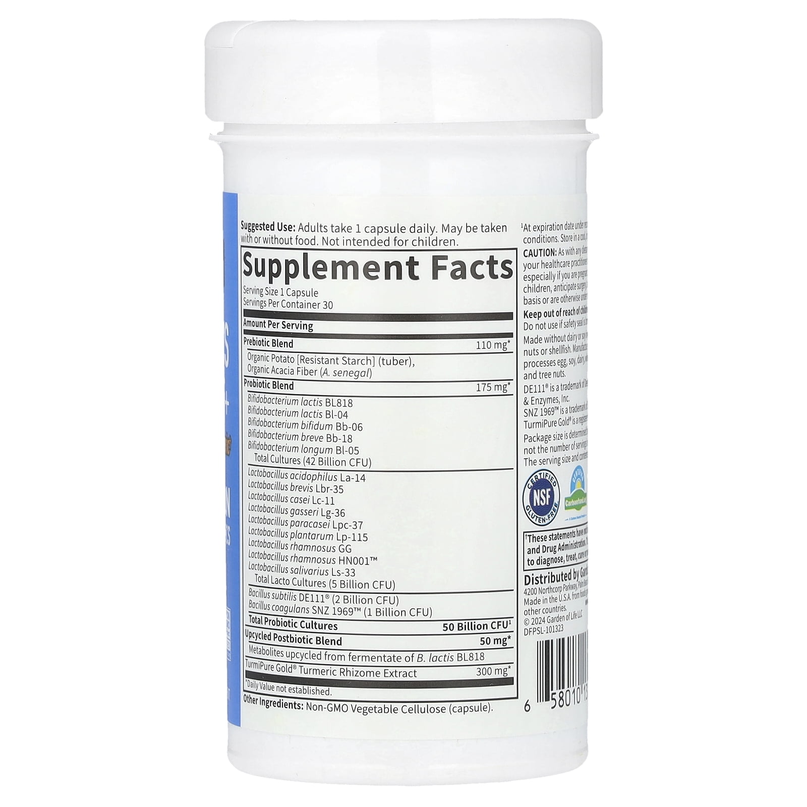 Garden of Life Probiotics Sport+, 50 Billion, 30 Vegetarian Capsules