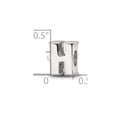 thumbnail image 2 of 925 Sterling Silver Polished Reflections SimStars Letter Name Personalized Monogram Initial H Bead Charm 9.09x8.18mm Wid, 2 of 2