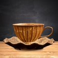 thumbnail image 1 of Taza de café de cerámica, taza de té con asa, utensilios de café con diseño Floral, taza de café expreso con leche de 200ml, taza de café para regalo, 1 of 10