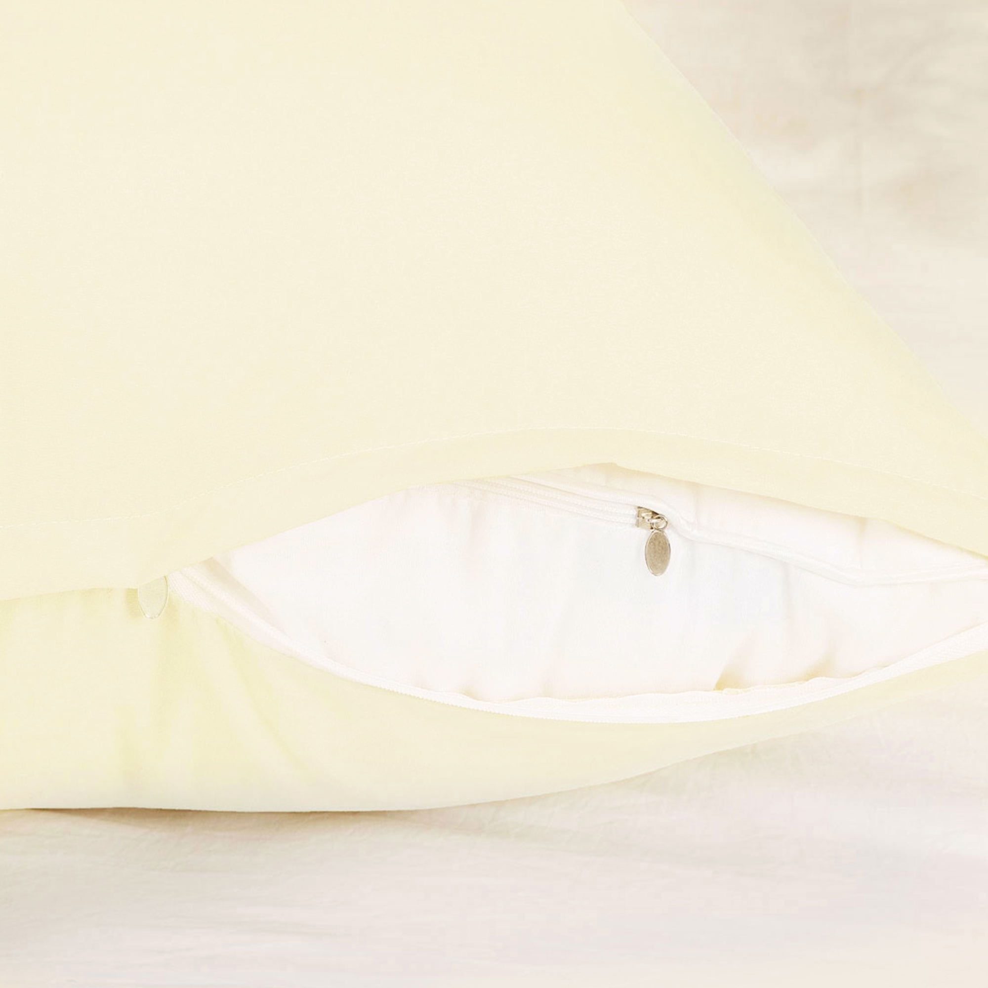 Unique Bargains Pillowcases Zippered Microfiber Body Pillow Cover Beige 20" x 54"