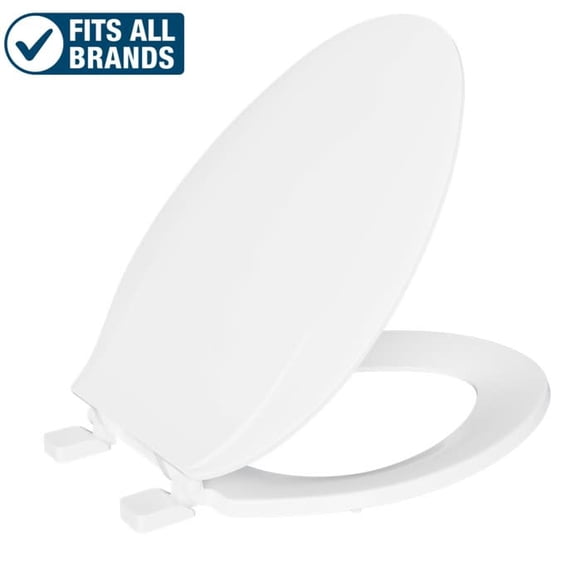 Proflo Pftse2000 Elongated Closed-Front Toilet Seat And Lid - White