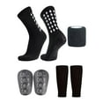 thumbnail image 3 of koolsoo Chaussettes de Football Jeunesse Confortables Protège-Tibias avec Manches pour Course Randonnée Noir, 3 of 9