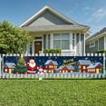 thumbnail image 6 of Winter Theme Christmas Banner Snowy Scene Xmas Banner Santa Sleigh Reindeer Pattern Holiday Banner for Christmas Party Winter Celebration Holiday Decoration, 6 of 9