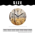 thumbnail image 2 of 12 Inch Wall Clock Battery Operated Silent Clock Decorative for Office, Kitchen, Outdoor, Living Room，Autumn Black White Forest Landscape, 2 of 5