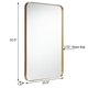 thumbnail image 2 of YKITRDA 32"x20" Wall Mounted Bathroom Mirror, Rectangle Vanity Mirror with Metal Frame, HD Wall Mirror for Entryway, Living Room, Hallway, Gold, 2 of 12