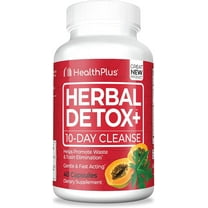 Health Plus Herbal Detox  (10-Day Cleanse), 40 Capsules, 20 Servings