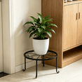 thumbnail image 5 of OCCOA Heavy Duty Metal Flower Pot Stand for Indoor Outdoor, 12 Inch Round Plant Container Holder with 4 Support Points, Rustproof Iron ,Black, 5 of 7