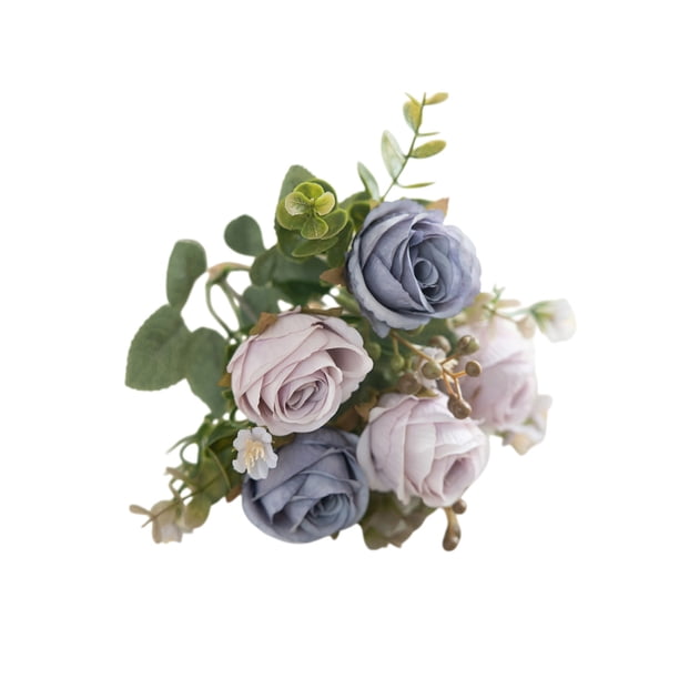 Flores Artificiales para Al Aire Libre Hermosa Seda Artificial Flor Falsa Boda Ramo de Día de San Valentín Decoración Nupcial Ramos Nupciales para Boda