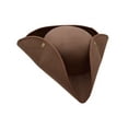 thumbnail image 2 of Nicky Bigs Novelties Adult Colonial Tri-Corner Tricorn Pirate Hat - 3 Cornered Cocked Cap - Tricorne Hats For Cosplay Halloween Costume Accessory, 2 of 8