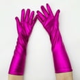 thumbnail image 4 of Tweang Gym Gloves for Women Open Finger Gloves Men Satin Gloves Women Arm Warmers Motorcycle Gloves Bike Gloves Knit Gloves Hot Pink One Size, 4 of 5